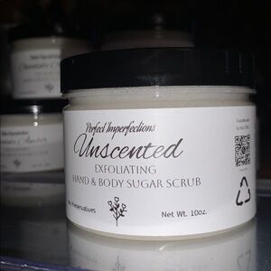 Hand Crafted Unscented Exfoliating Sugar Scrub
